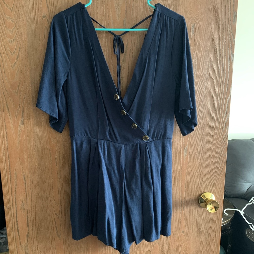 NWOT Charlotte Russe Navy Blue Romper